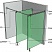 Душевые стеклянные перегородки (матовое стекло 8-10 мм) (пример на 3 кабины)